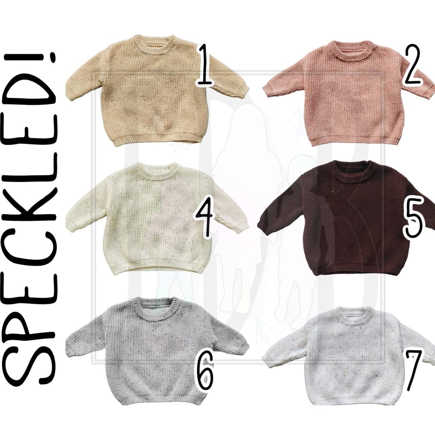 Oversized Hand Embroidered Thick Knit Sweaters