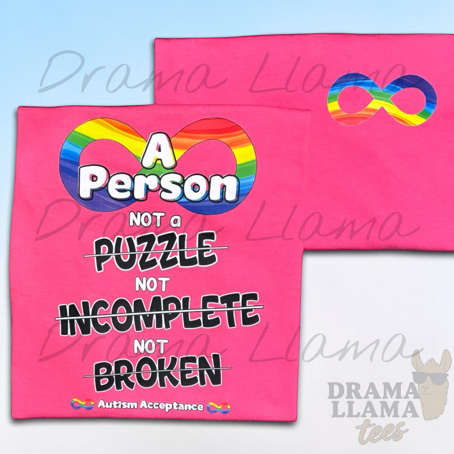 A Person NOT a PUZZLE Short Sleeves --Double-Sided--: Drama Llama Exclusive Design