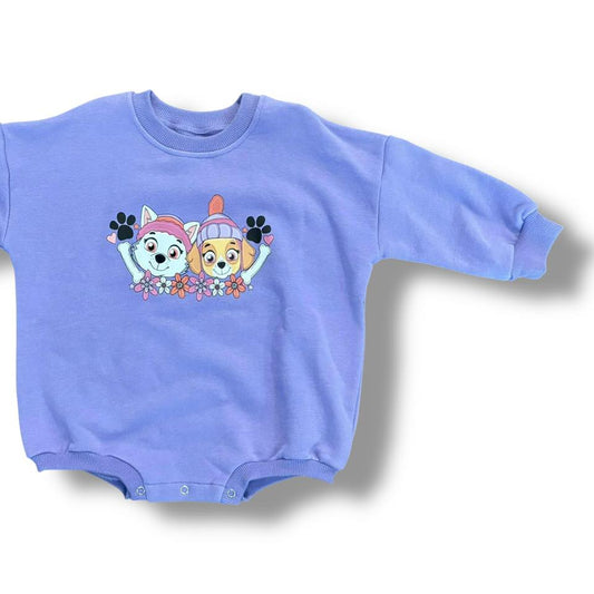 3T Winter Pups Sweatshirt Romper- Ready to Ship!