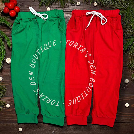 4T RED TDB Pocket Joggers- Ready to Ship!