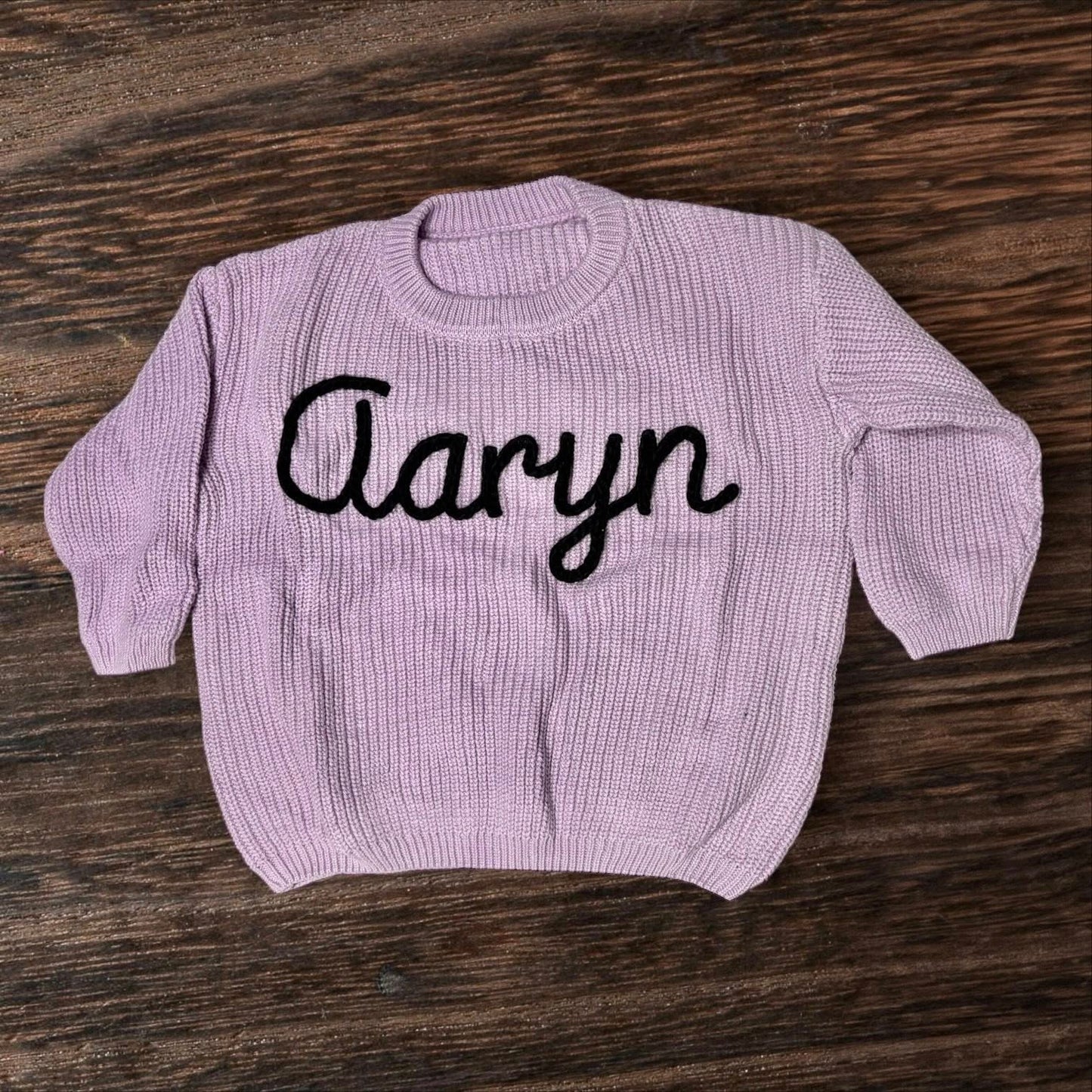 Oversized Hand Embroidered Thick Knit Sweaters