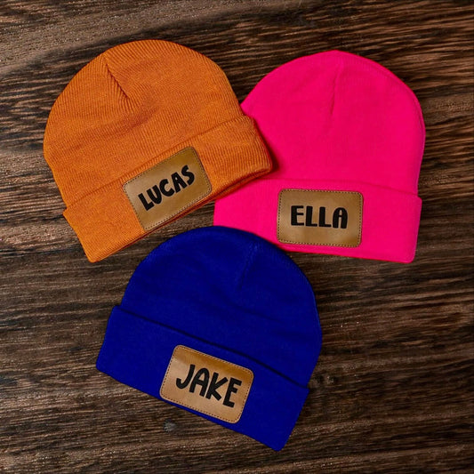 Personalized Beanies with Name Patch