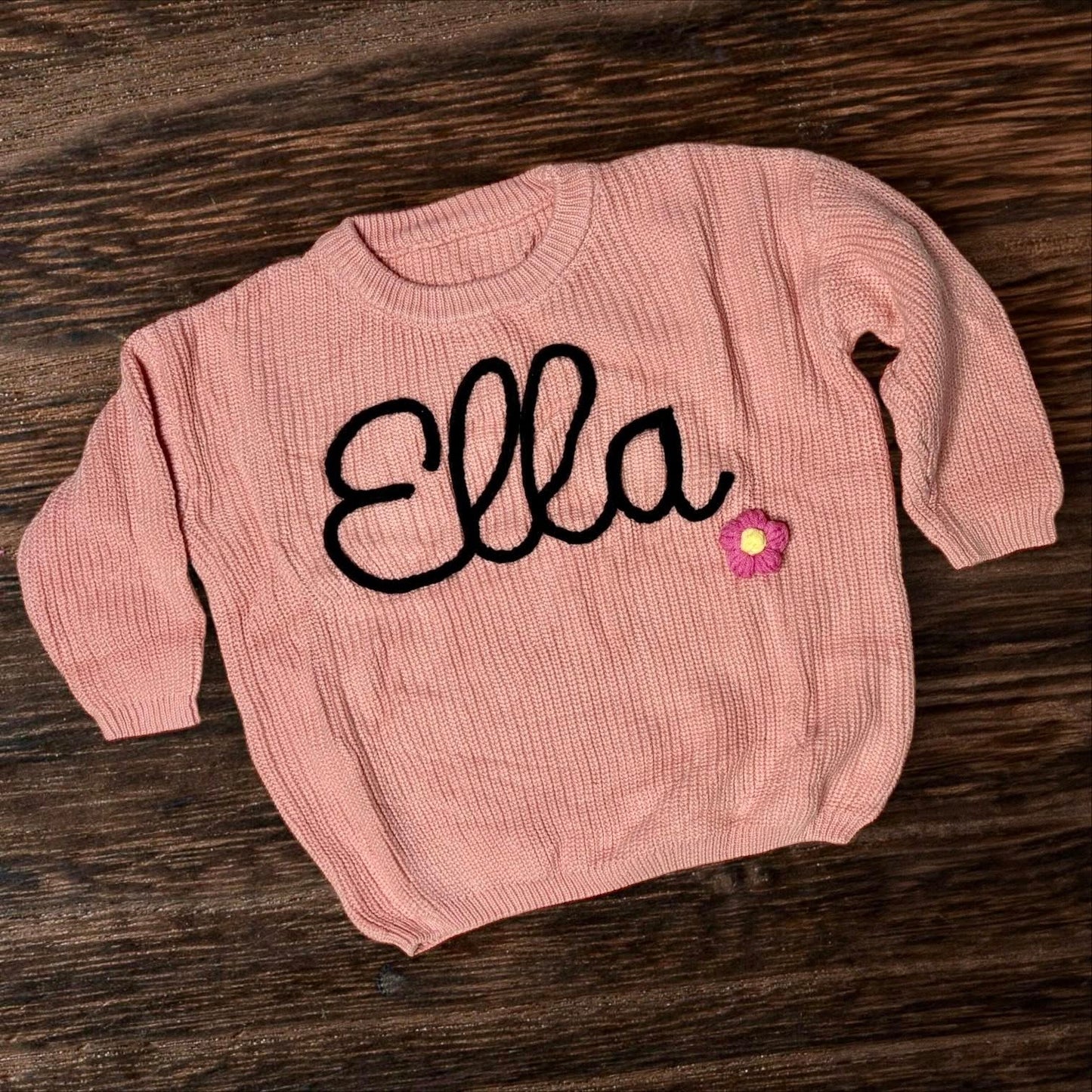 Oversized Hand Embroidered Thick Knit Sweaters