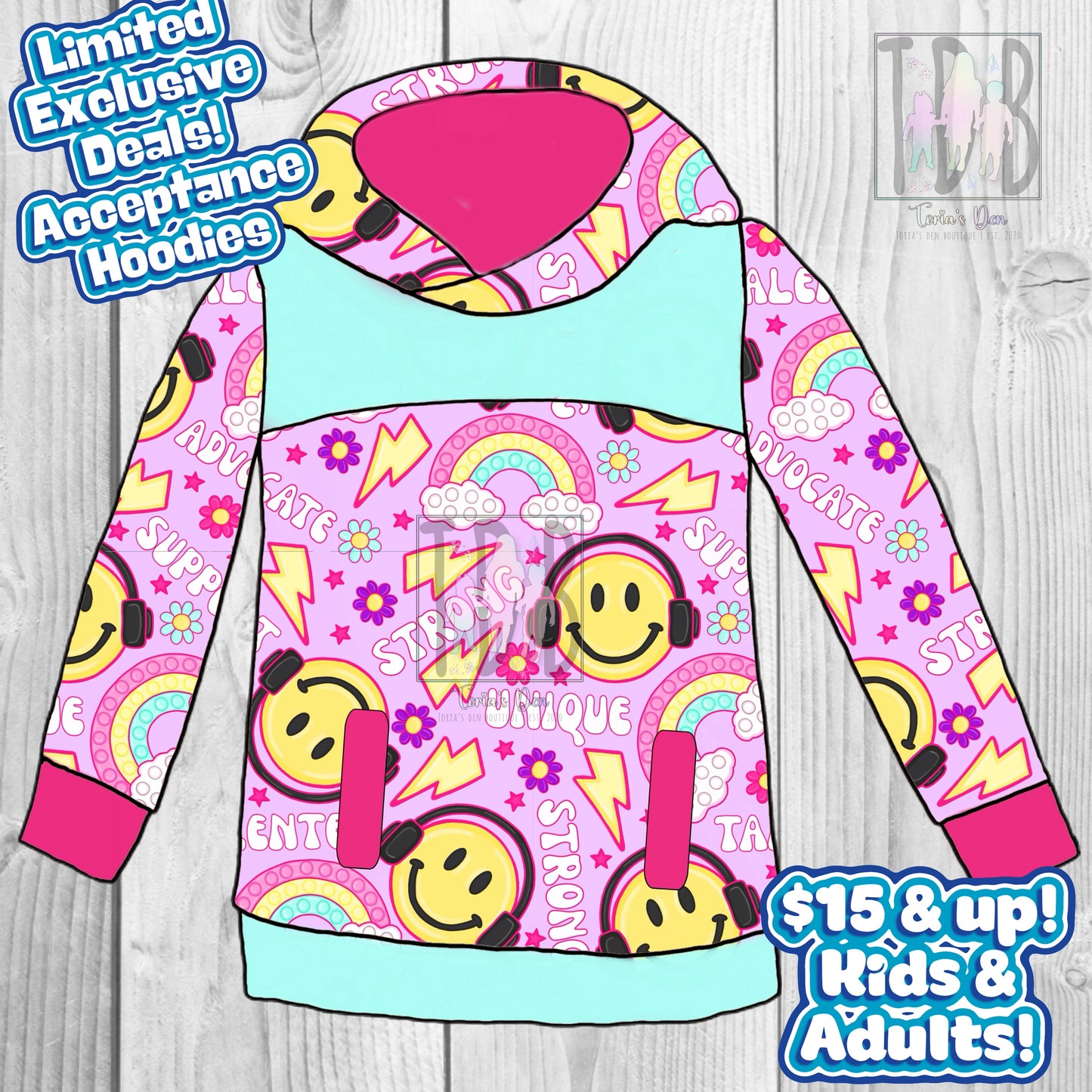 *LIMITED* Acceptance Hoodies Kids & Adult: TDB Exclusive Pre-Order