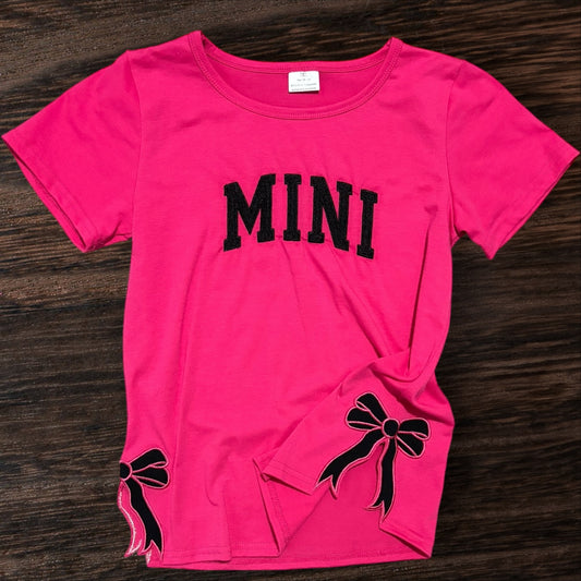 10-12 Embroidered Bow Mini Tee *CLOSEOUT*