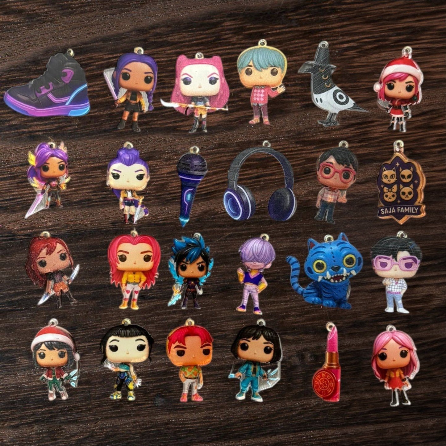 Hunters & Music Theme Acrylics with Hooks (Bag Charms or Ornaments)  *Ready to Ship!*