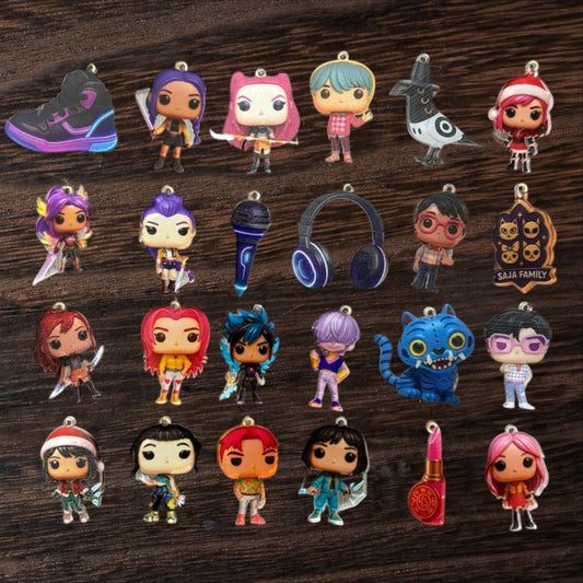 Hunters & Music Theme Acrylics with Hooks (Bag Charms or Ornaments)  *Ready to Ship!*