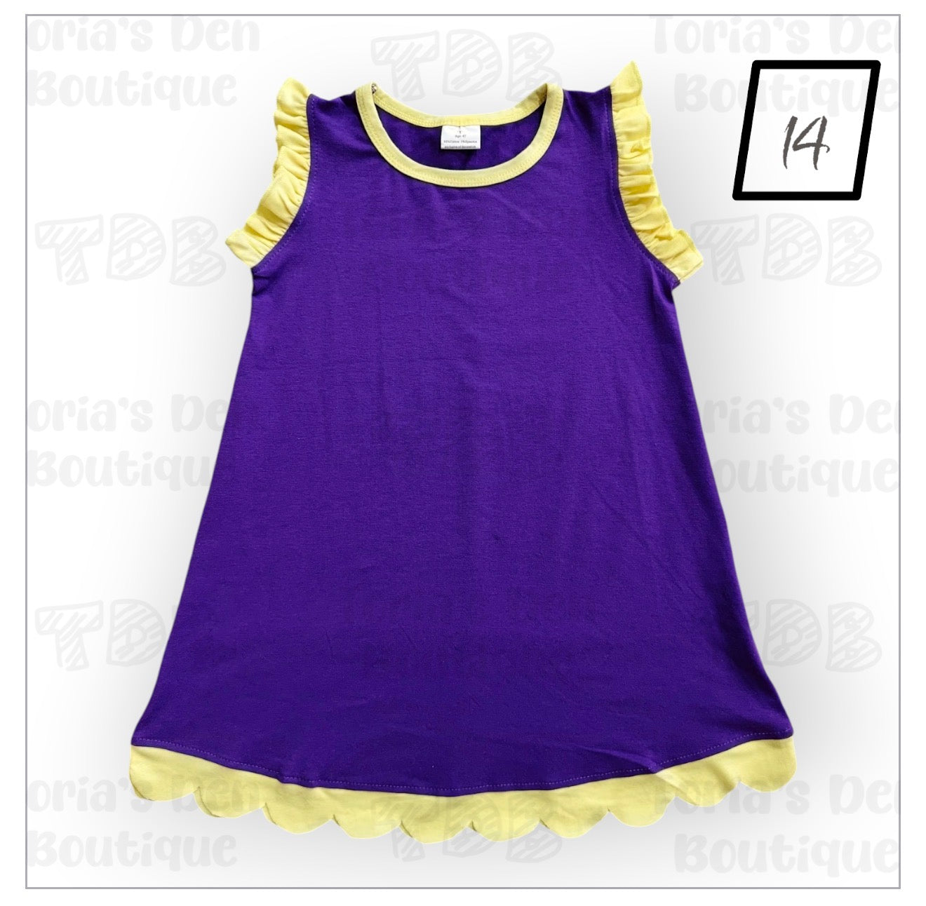 Scalloped Dresses | With or Without Personalization (Put Color Number in Note Box)
