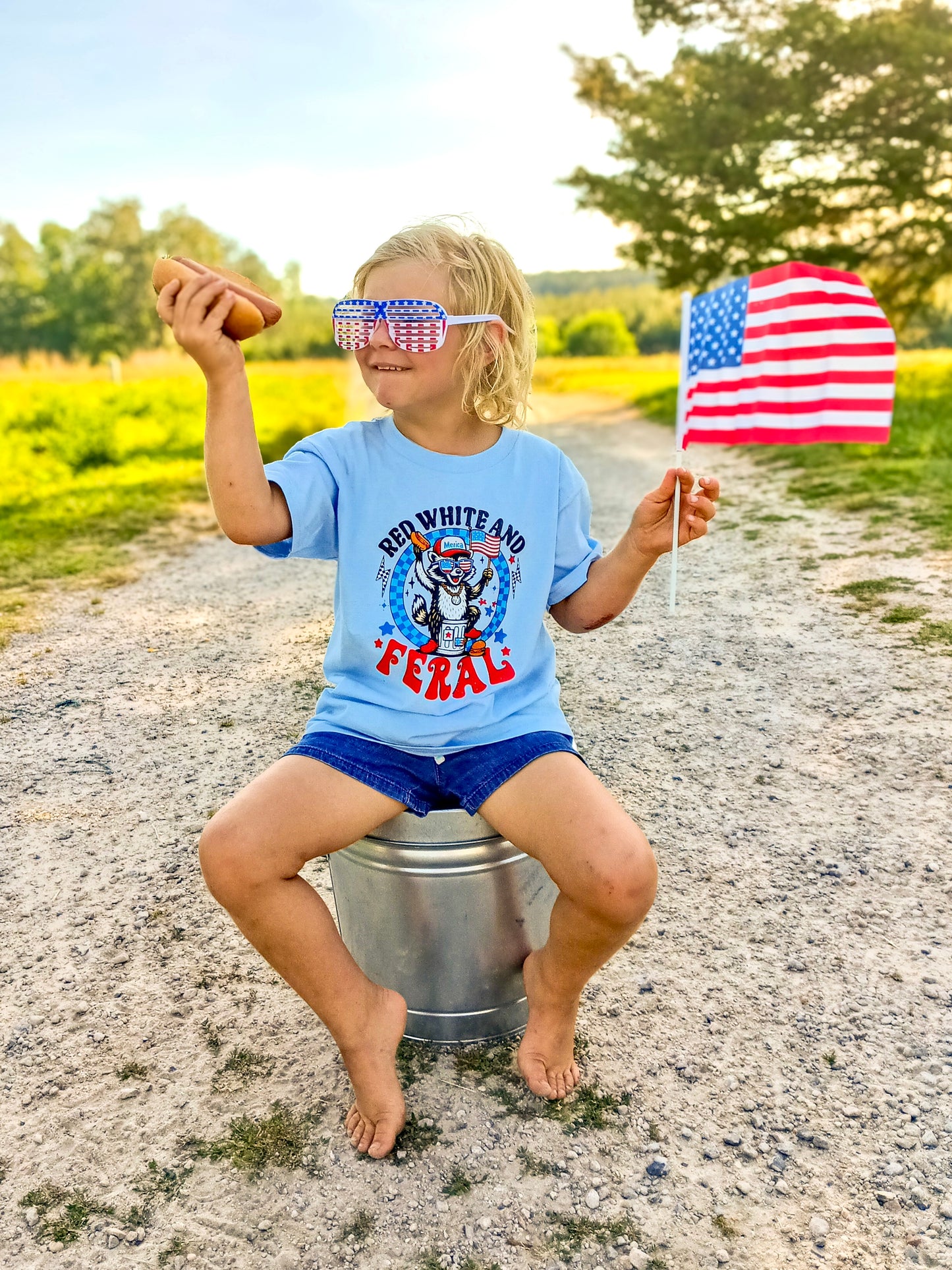 Red White and Feral 2 | RWB Tee Release 2026 | Free Shipping | Put Shirt Size in Note Box