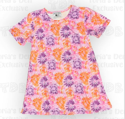 Tie Dye TDB Exclusive TShirt Dress: Ready to Ship