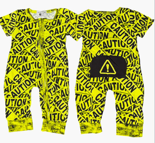 6m (3) 12m Caution Bamboo Exclusive Zippie: Ready to Ship