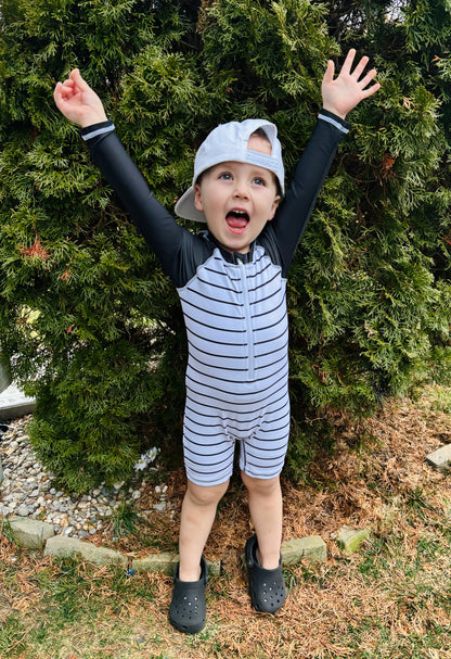 5T (fits like 4T)  Striped Rashguard Swim  *CLOSEOUT SALE*