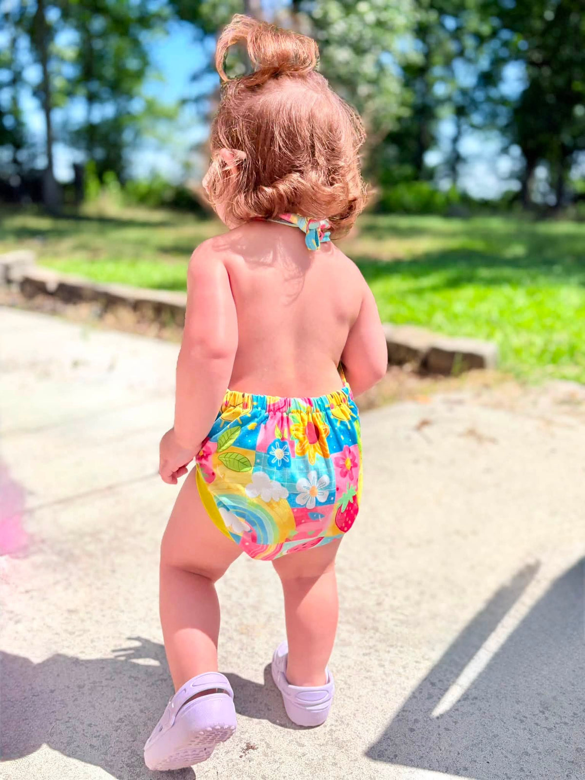 3T (2) 4T (2) Ready to Ship Sunny Summer Halter Romper Exclusive  *Ready to ship!*