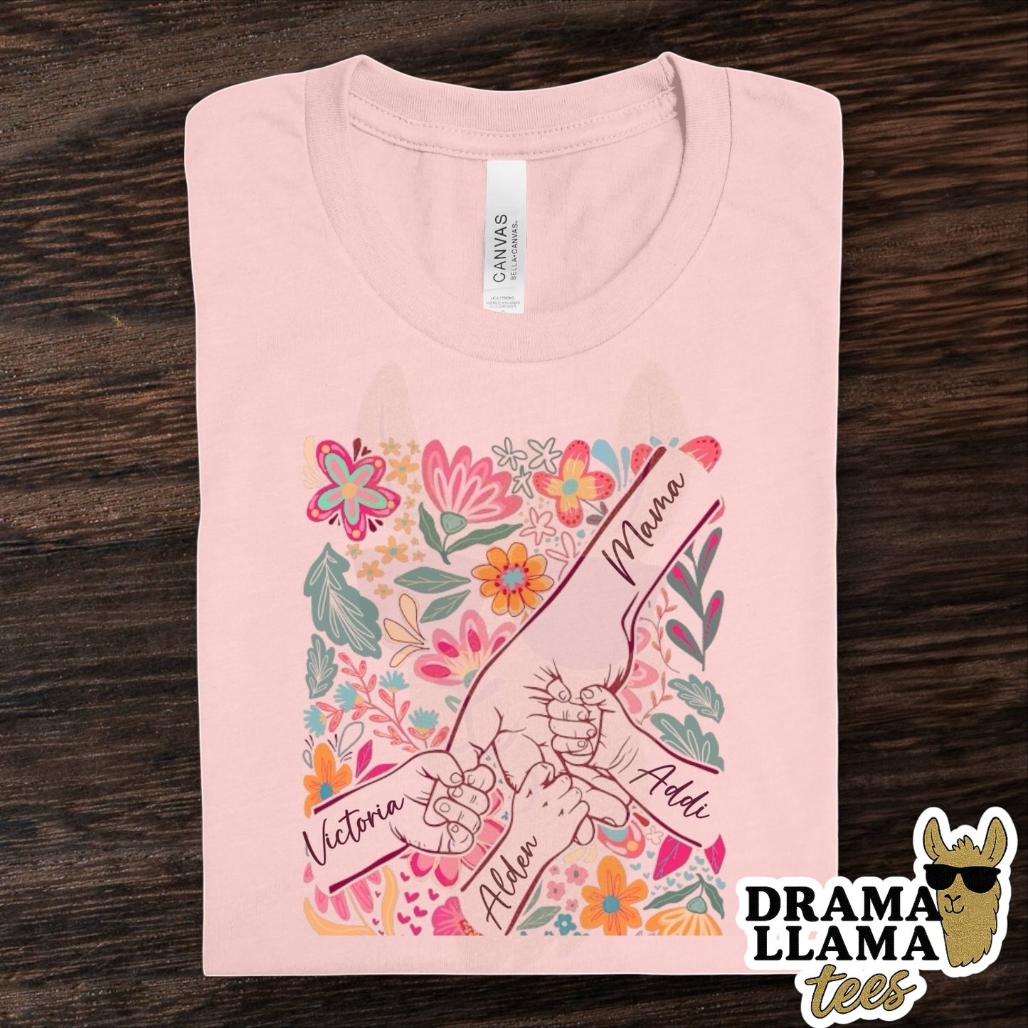 Floral Hands Personalized Tee/Sweatshirt (Multiple Color Options!): DLTPO