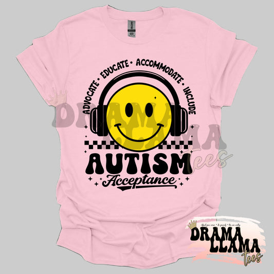 Autism Acceptance Headphones Tees: Pre-Order *Multiple Color Options* DLTPO