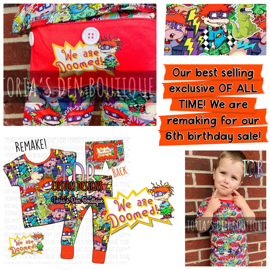 Throwback 5: *ALL TIME BEST-SELLER* We're DOOMED! Unisex Lounge Set! REMAKE! Pre-Order | Shipping is FREE at checkout!