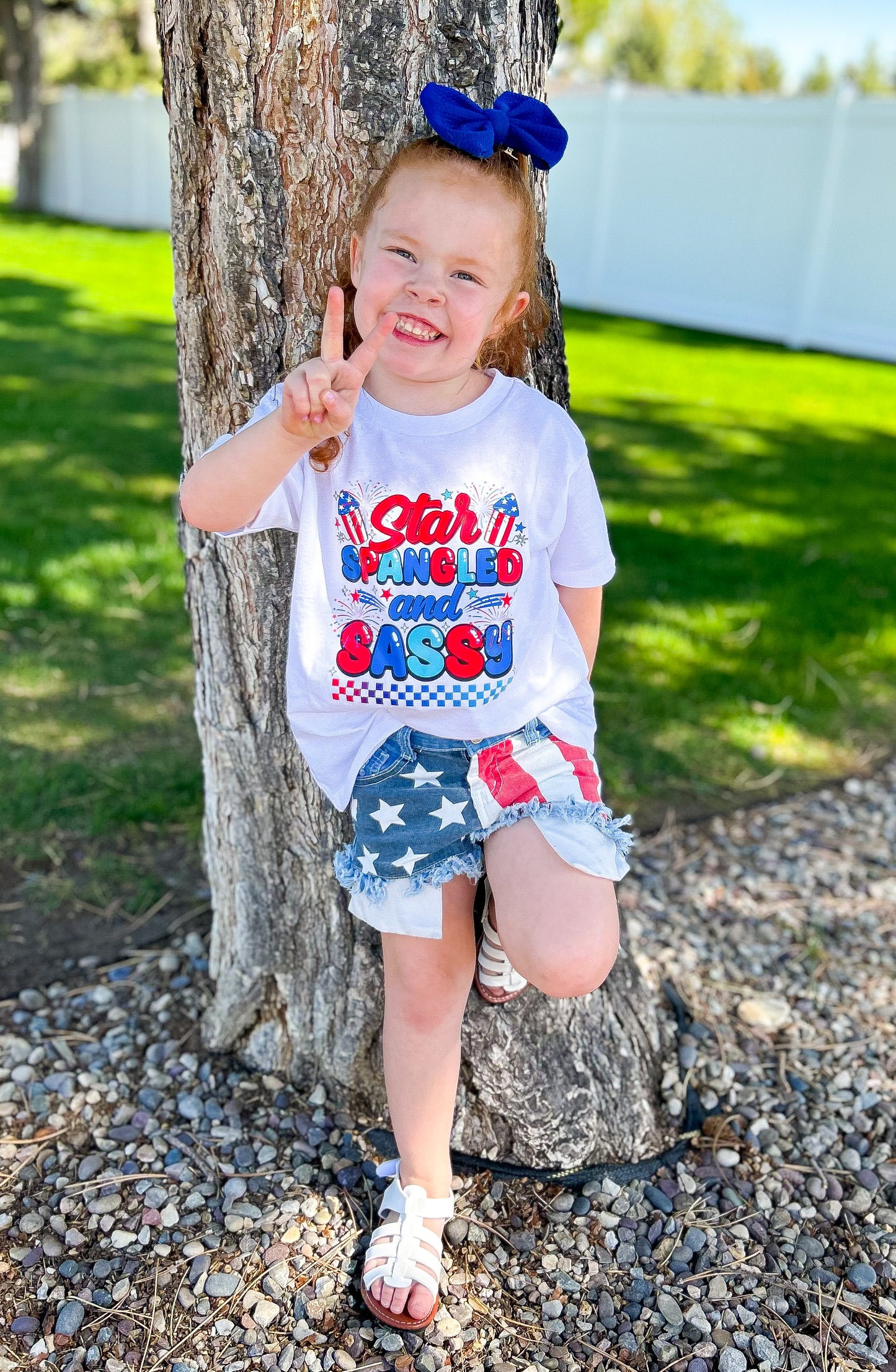 Star Spangled and Sassy on WHITE *Kids and Adults*