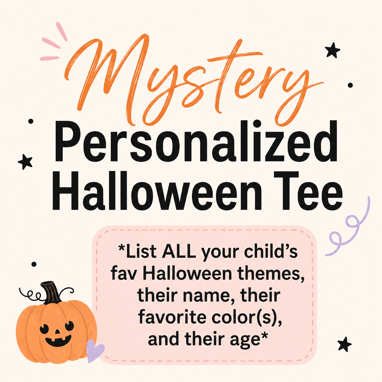 Drama Deal Day 5: MYSTERY HALLOWEEN PERSONALIZED TEE (Short Sleeve) | 6 PM - 11:59 PM EST ONLY!