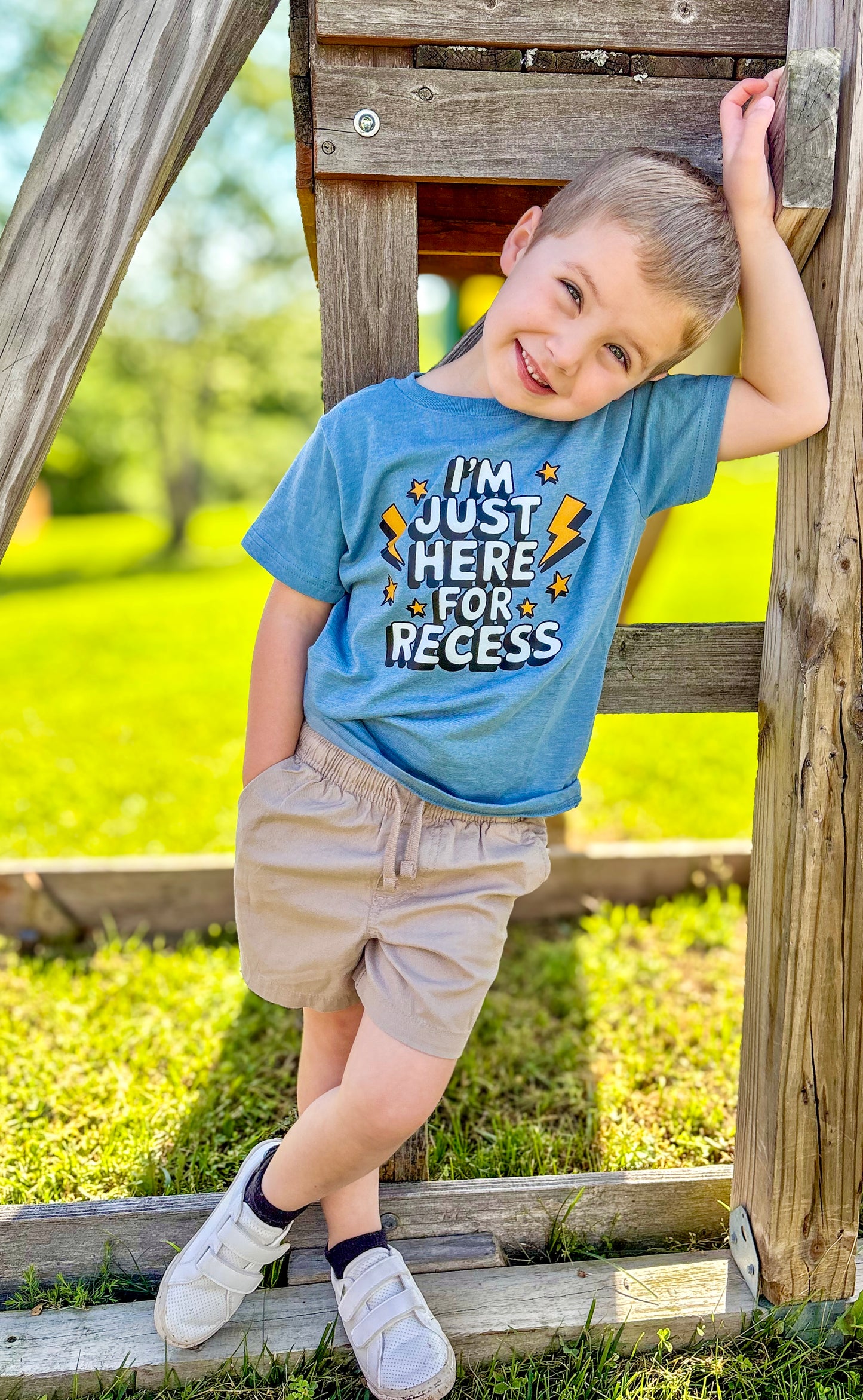 I'm Just Here For Recess COMFORT COLORS Tees | Youth Only