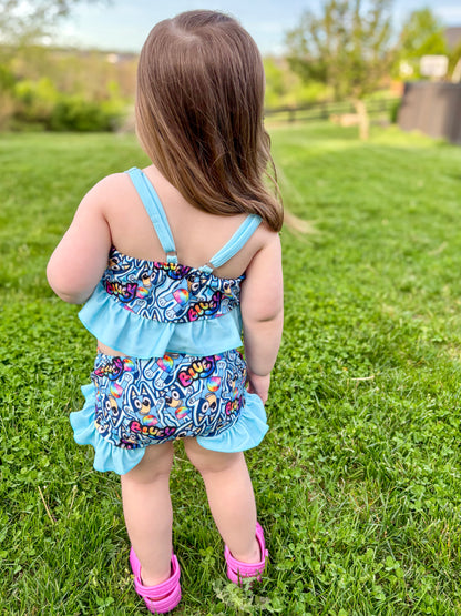 12-14 (fits like 10-12) READY TO SHIP! Tie Dye For Real Life 2 PC Exclusive Swim