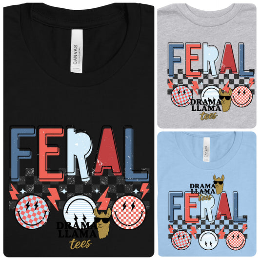 Feral Chx Smilies | RWB Tee Release 2026 | Free Shipping | Put Shirt Size in Note Box