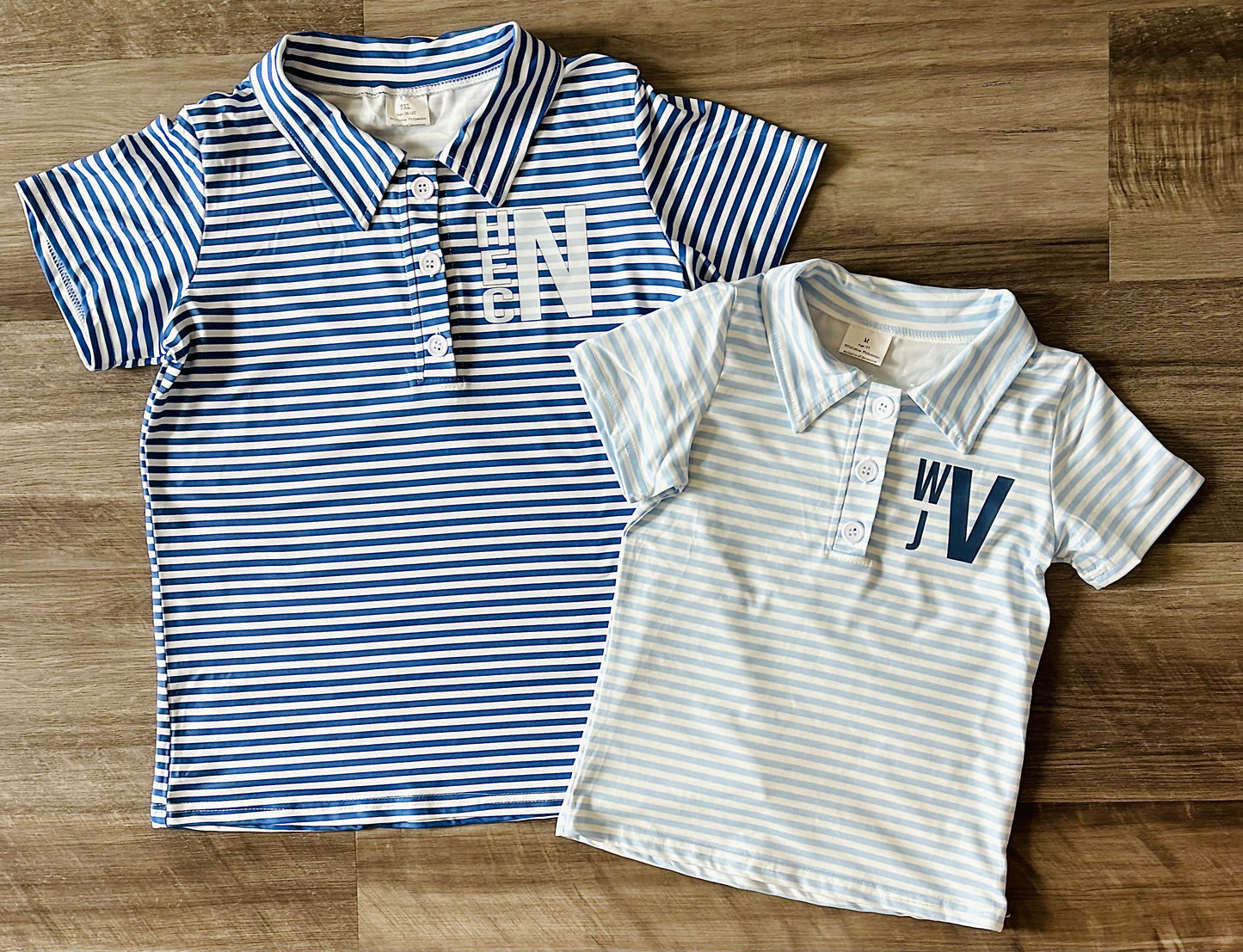 Personalized Medium Blue Stripe Polo
