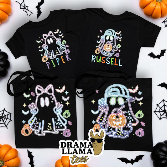 DEAL! Neon Ghosties Personalized Tees $10! Stock up for next year! ~