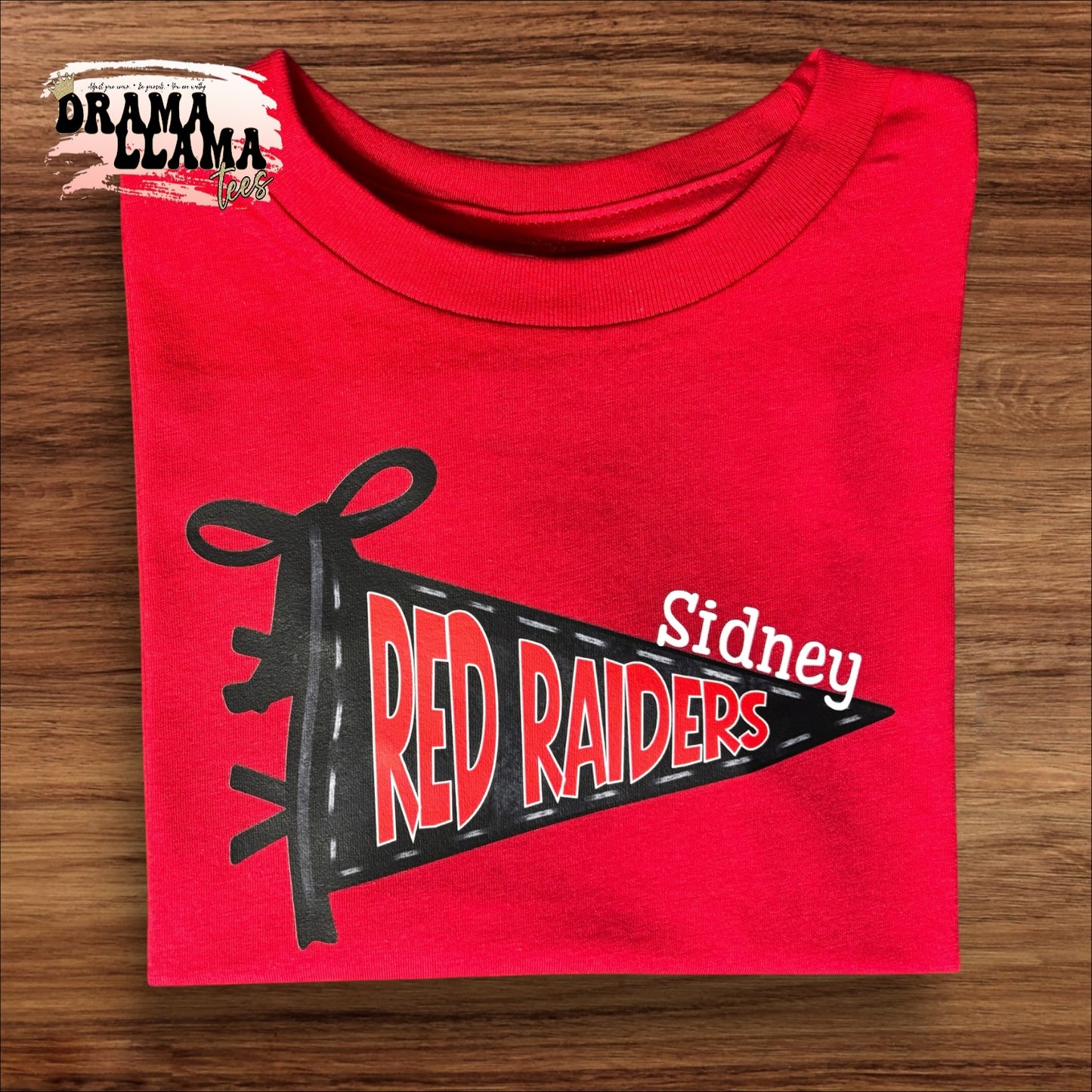 Pennant WITH BOW Spirit GILDAN SOFTSTYLE Tees | Put team name/info in note box!!