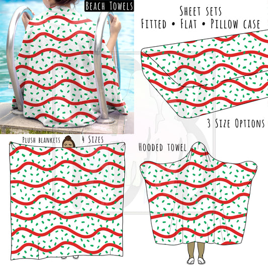 Tree Cake Icing Personalized Items ~ Sheets, Pillowcases, Blankets, Towels ~