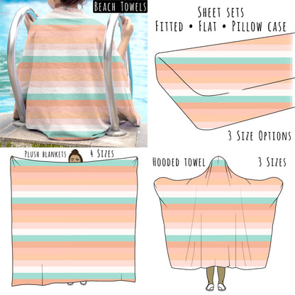 Muted Stripes 2 Personalized Items ~ Sheets, Pillowcases, Blankets, Towels ~