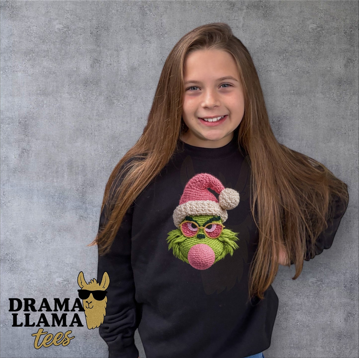 Drama Llama Tuesday Deal! Faux Embroidery Mean One Bubblegum ~Deal is 24 hours only!~