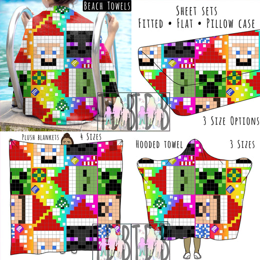 Rainbow Christmas Craft Personalized Items ~ Sheets, Pillowcases, Blankets, Towels ~