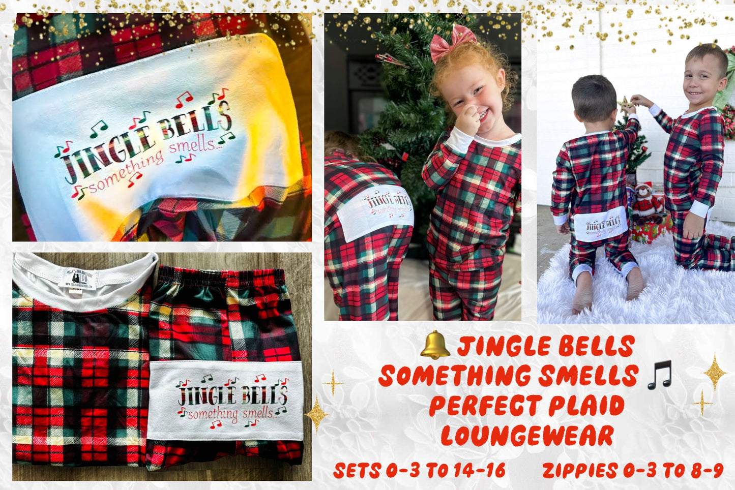Basic Christmas Eve Box (30x40" Blanket/Personalized Gingerbread Plush/Pajamas)