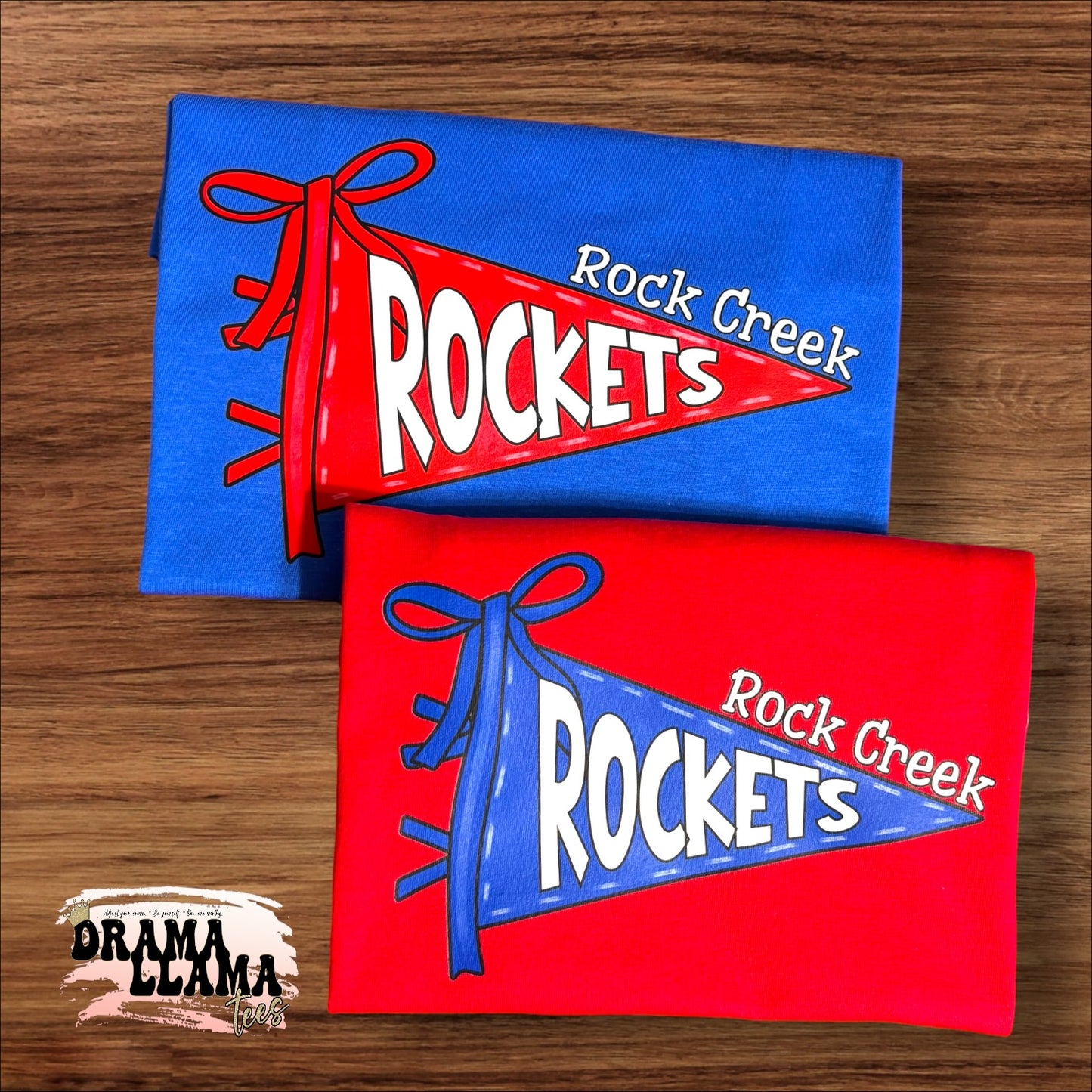 Pennant WITH BOW Spirit GILDAN SOFTSTYLE Tees | Put team name/info in note box!!
