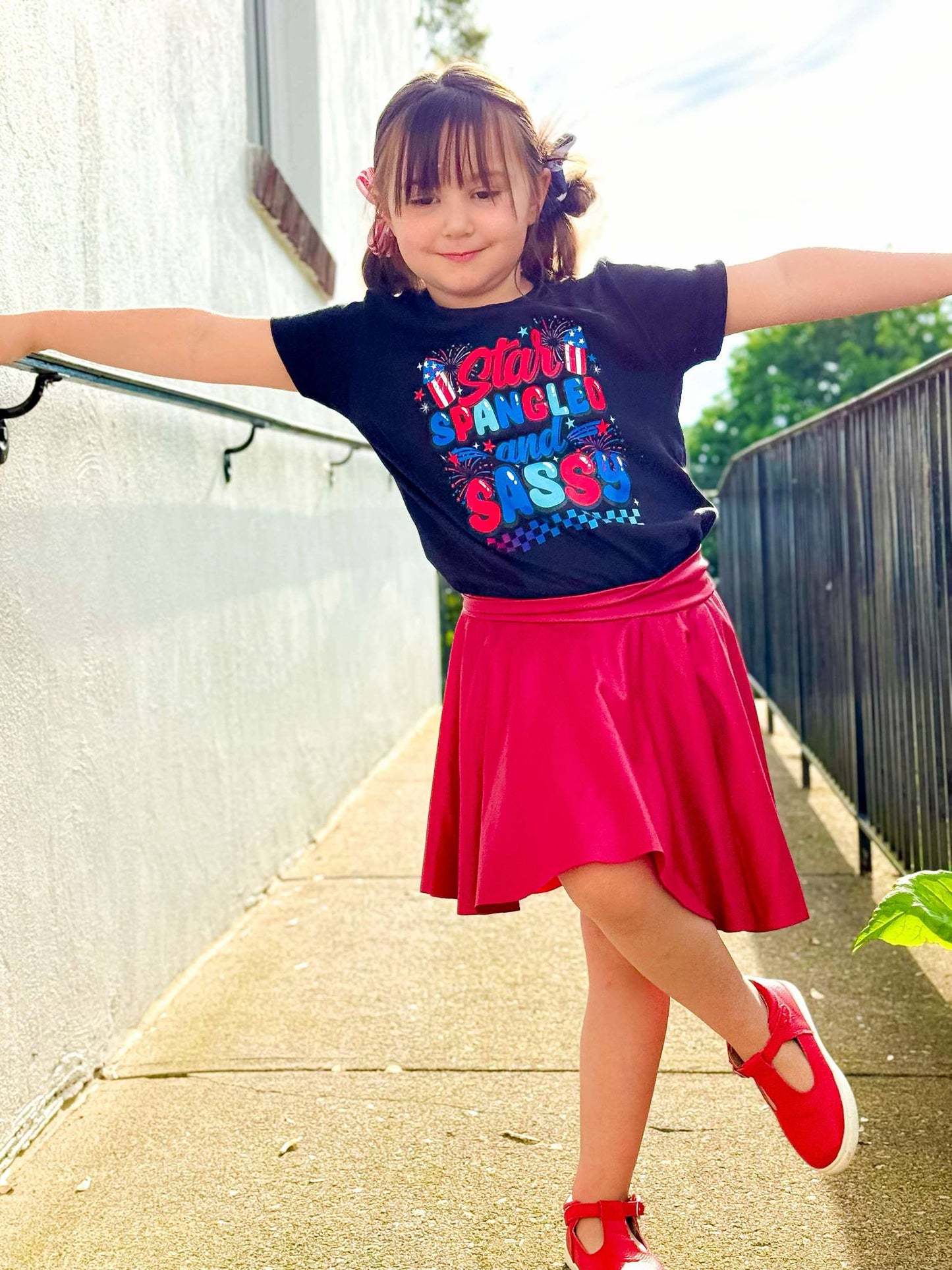 Star Spangled and Sassy on BLACK *Kids and Adults*