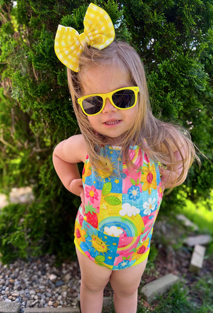 12-18, 2T (2), 3T (2), 4T (2), 5-6 Ready to Ship Sunny Summer Halter Rompers: TDB Exclusive