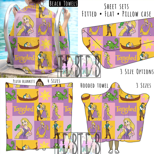 Tangled Collage 2 Personalized Items ~ Sheets, Pillowcases, Blankets, Towels ~