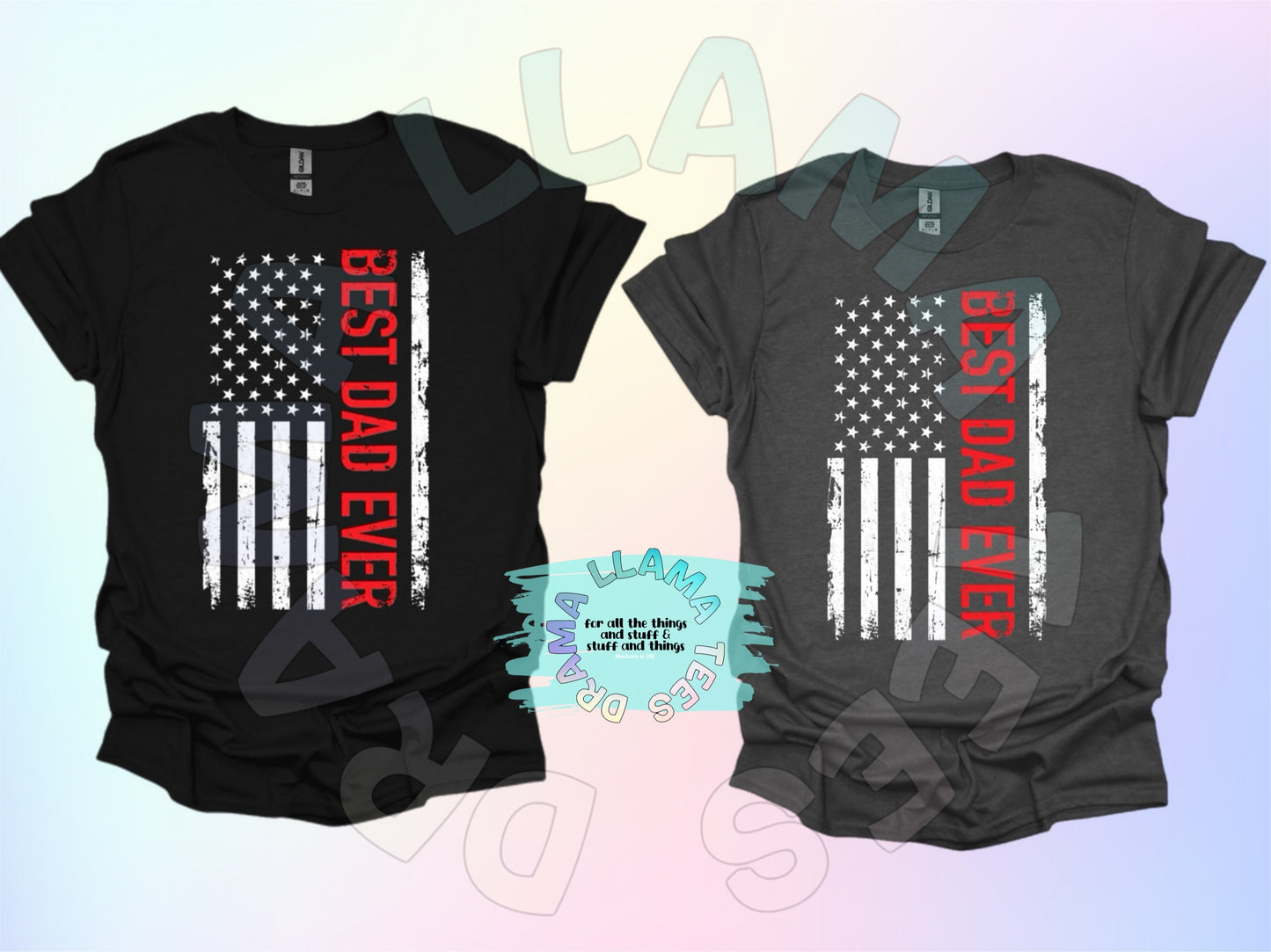 Double-Sided Best Dad Ever Flag Tees