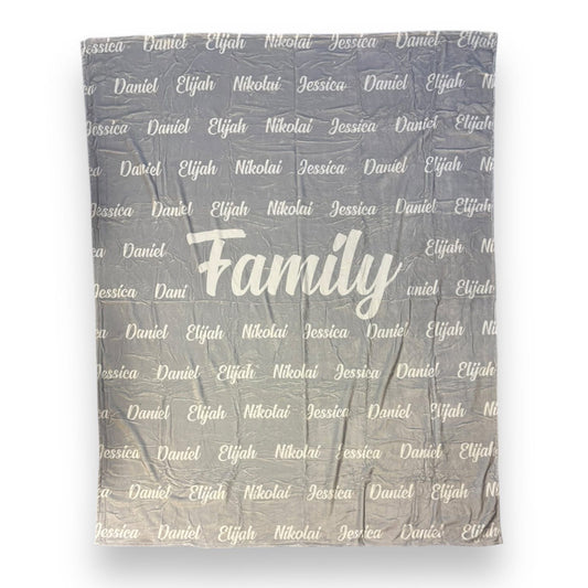 Title with Kids/Grandkids Names Blankets