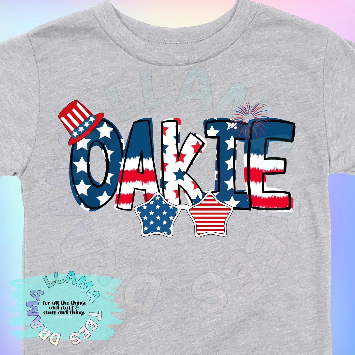Fourth of July Name Tees *multiple color and pattern options*