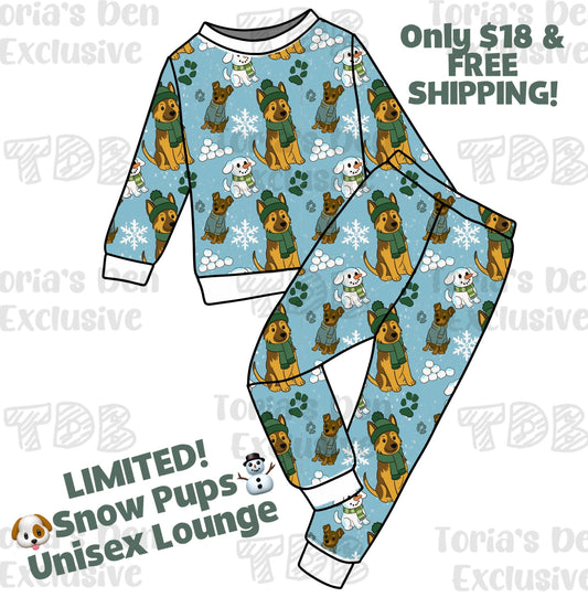 Snow Pups Unisex Lounge Exclusive: TDB Exclusive Pre-Order | FREE SHIPPING