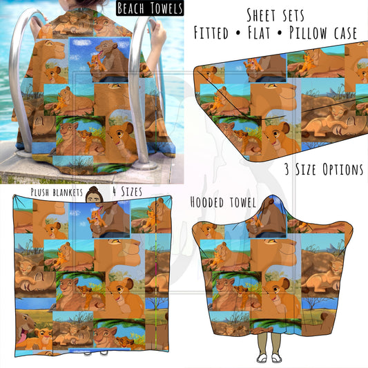 Lion Friends Personalized Items ~ Sheets, Pillowcases, Blankets, Towels ~