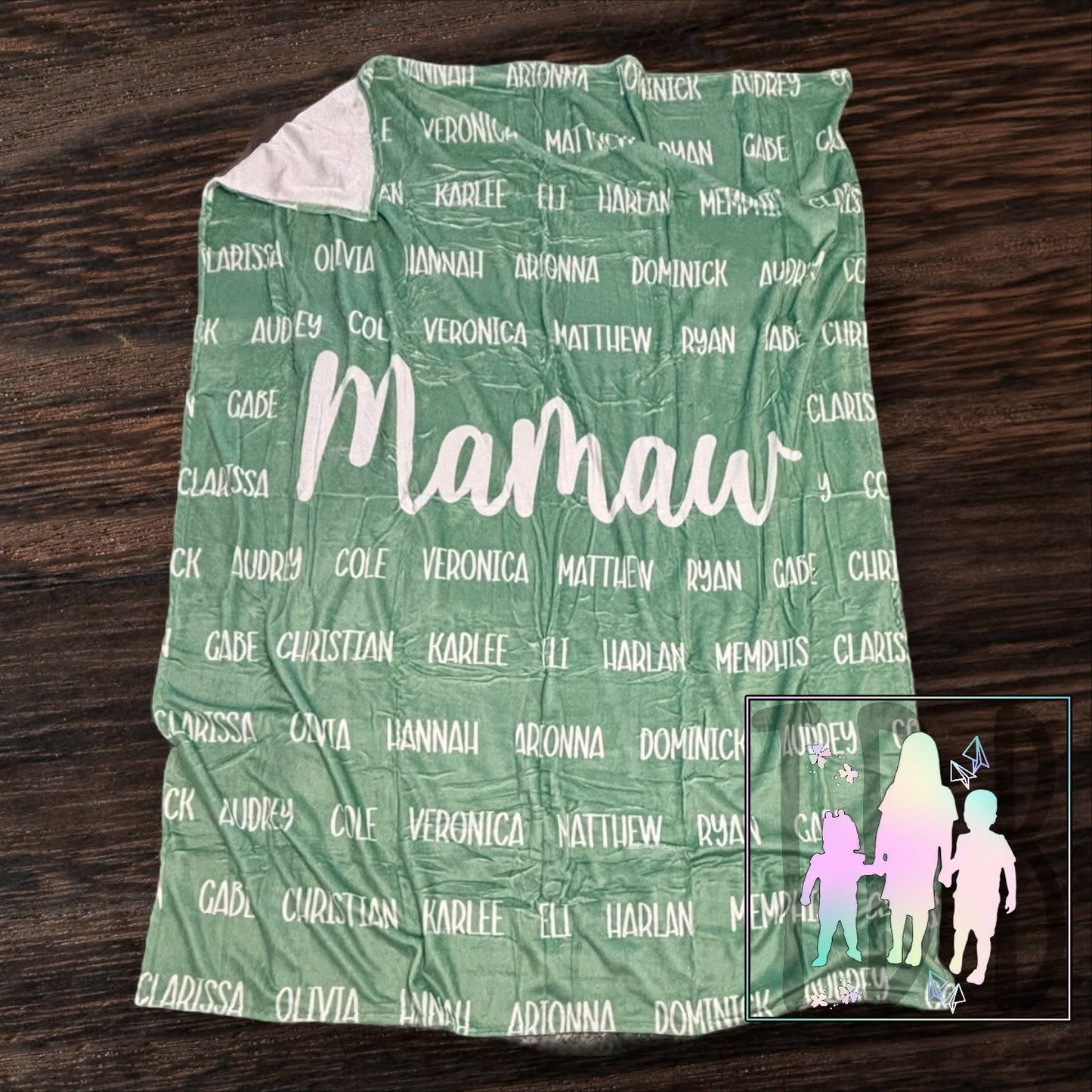 Title with Kids/Grandkids Names Blankets