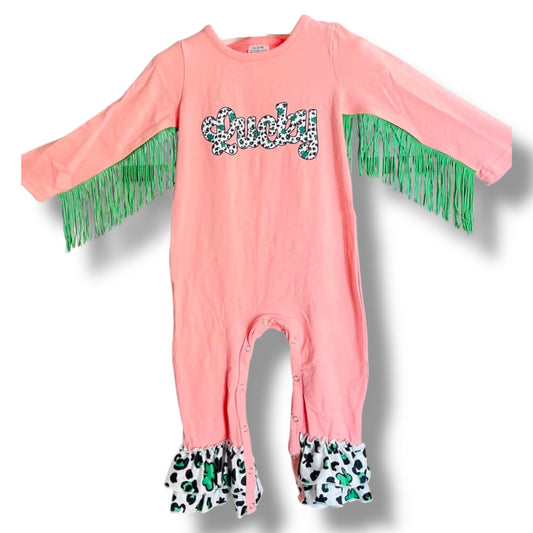 12-18 18-24  St. Patrick's Day Lucky Fringe Romper *CLOSEOUT SALE*