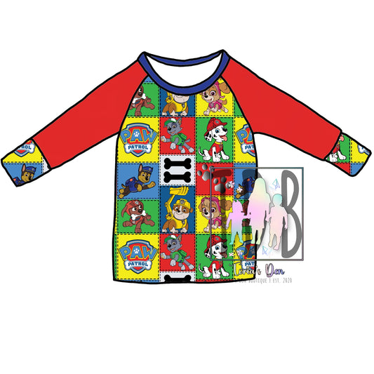 Pups Raglan: TDB Exclusive Pre-Order (LIMITED TO 10!)