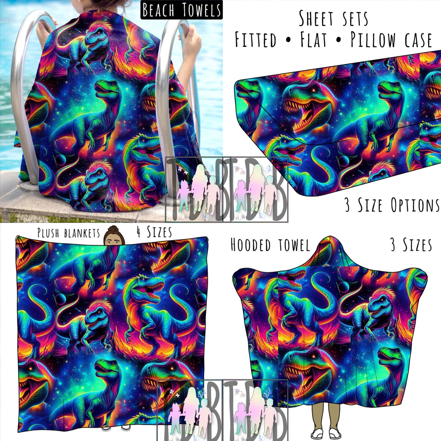 Out of This World Dino Personalized Items ~ Sheets, Pillowcases, Blankets, Towels ~