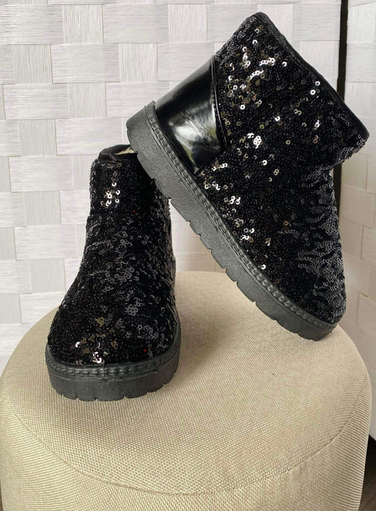 4C  Black Sequin Boots TTS  *CLOSEOUT SALE*