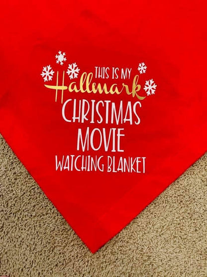 Christmas Movie Watching Blanket (hand pressed in shop) TAT ~2 weeks or less