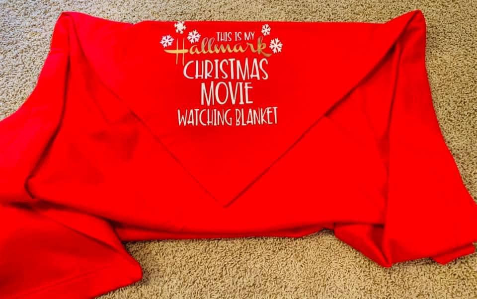 Christmas Movie Watching Blanket (hand pressed in shop) TAT ~2 weeks or less