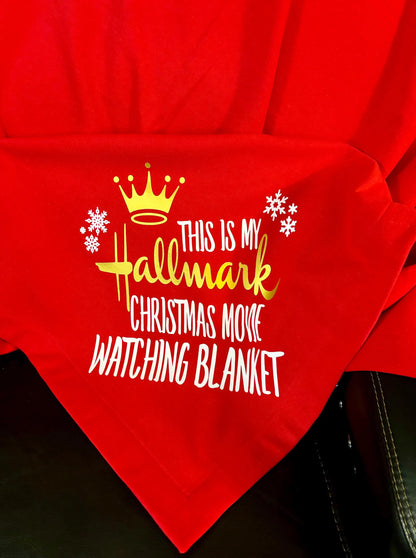 Christmas Movie Watching Blanket (hand pressed in shop) TAT ~2 weeks or less